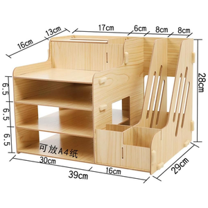 Boîte de rangement de bureau en bois à grande capacité avec serrure pour objets de valeur, modèle très demandé - Product Image 2