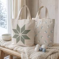 Sac de rangement en toile imprimé rennes de Noël classique, sac de transport écologique en textile pour articles quotidiens