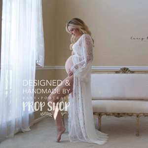 Vestidos blancos sexis de maternidad, <span class=keywords><strong>vestido</strong></span> elegante de encaje para sesión de fotos de embarazadas, accesorio de fotografía para mujeres embarazadas, gran oferta - Product Image 5