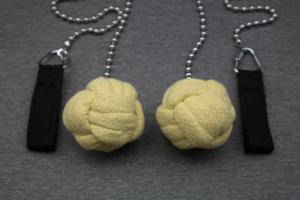 Poi de fuego de puño de mono extra grande, cuerda de aramida <span class=keywords><strong>con</strong></span> cadena de bolas para girar el fuego y bailar el rendimiento y las artes de flujo - Product Image 4