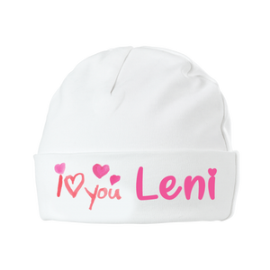 Maglietta per neonati con nome + stampa I Love You (Ragazza) - Product Image 2