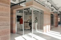 BSEN1634 EI120 54mm Panel de fijación de pared de partición de vidrio transparente resistente al fuego Ventanas fijas para supermercado Escuela Estilo de diseño chino