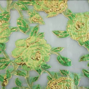2025 populaire nouvelle mode luxe français 3D fleur Jacquard brocart damassé Organza tissu pour ladys robe vêtements - Product Image 4