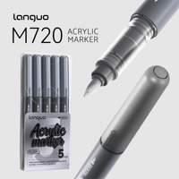 Marqueur de peinture acrylique argentée premium, liquide direct PET, haute brillance, métallique, non effaçable, pour peinture sur roche, verre, bricolage et artisanat