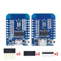 D1 Mini ESP8266 Papan Pengembangan WiFi Tipe-C dan Micro USB ESP-12F CH340G V2 3.3V Modul IoT Dengan Pin