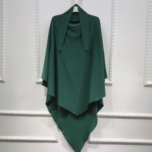 2025 femmes modeste couleur unie Polyester Abaya Hijab gros Khimar tête châle et écharpe longue conception - Product Image 4