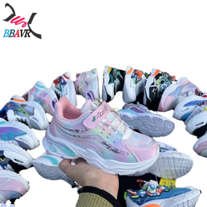 Zapatillas Deportivas para Niñas al por Mayor de Fábrica, Precio Económico, Superficie de Malla, Parte Superior Ligera de PU, para Correr - Product Image 4