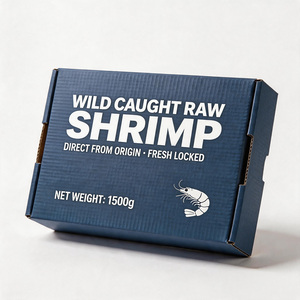 Caja de Embalaje para Camarones Impresa Personalizada al por Mayor, Producción Rápida en 72H, Caja de Envío de Cartón Corrugado Resistente a la Humedad - Product Image 1