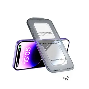Miễn phí Mẫu dustproo chống xước màn hình Tempered Glass bảo vệ màn hình cho iPhone 14 15 16 - Product Image 1