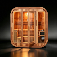 Sauna extérieur en cèdre rouge 9KW, prix usine, avec certificat ETL/CE