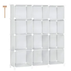 Kubus Opslag 12-Kubus Boekenkast Cubes Organizer Opslag Planken Closet Organizer Plank Plastic Boekenplank Opslag Plank Rek