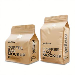 Custom Logo Biodegradable Packing Flat Bottom Stand up Pouch Mylar Bag <b>Coffee</b> <b>Bean</b> Bags With Valve and Zipper - Product Image 1
