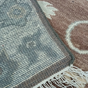 Alfombra Oushak de Lana de Nueva Zelanda Ecológica, Tejida a Mano, con Diseño Floral Clásico, de Pelo Corto y Grosor Medio, para Uso en el Hogar y Camping - Product Image 6