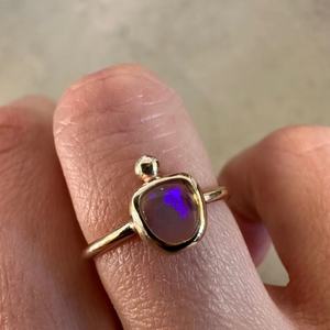New Style 18K Gold Plated Transparent Crystal <b>Opal</b> <b>Ring</b> Solid 925 Sterling <b>Silver</b> Minimalistic Jewelry - Product Image 1