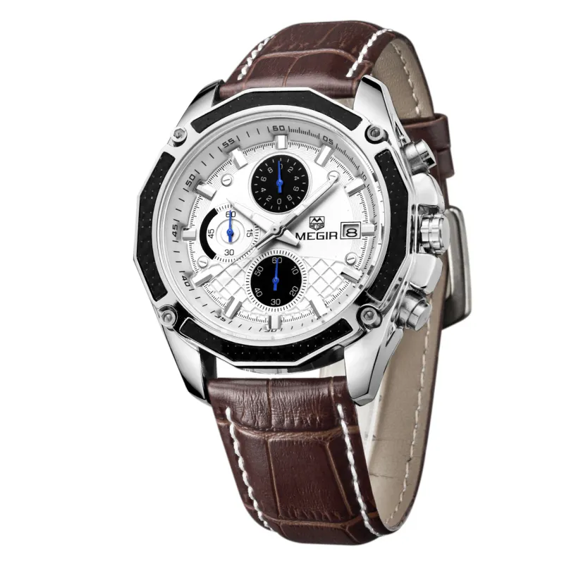 Chinese wholesale MEGIR 2015 mens watches unique chrono watches men wrist creat your own brand analog male wristwatch