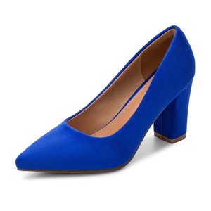 <span class=keywords><strong>Scarpe</strong></span> da Ufficio <span class=keywords><strong>con</strong></span> <span class=keywords><strong>Tacco</strong></span> Alto Chunky in Camoscio, Punta Chiusa e Appuntita per Donne - Product Image 2