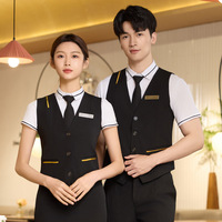 Gilets d'uniforme de travail pour serveurs, pilotes, hôtels, restaurants, bars, cafés, et personnel de restauration en gros
