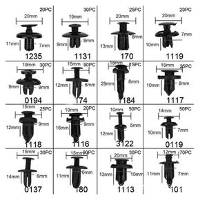 Kit de sujetadores de plástico para coche, Clips de retenedor de tamaño Regular para Panel de puerta, Clip embellecedor, hebilla de guardabarros de parachoques, remaches de coche, 620 Uds. - Product Image 2