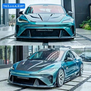 Pare-chocs avant en fibre de carbone CMST, pelle avant, jupe latérale, diffuseur arrière, spoiler adapté au <span class=keywords><strong>Tesla</strong></span> <span class=keywords><strong>Model</strong></span> <span class=keywords><strong>3</strong></span> mis à jour en <span class=keywords><strong>2023</strong></span> - Product Image 2