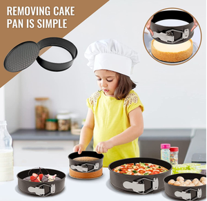 Chất lượng cao 3 Vòng không dính 4/<span class=keywords><strong>6</strong></span>/8/10/12 inch nhà bếp moldbaking món ăn & chảo đặt bakeware Set carbaon thép Bánh <span class=keywords><strong>Pan</strong></span> - Product Image 5