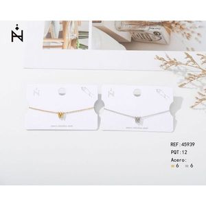 Bracciale a Catena in Acciaio Inossidabile Placcato Oro con Lettera, Gioiello Unisex alla Moda, Idea Regalo - Product Image 1