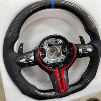 Volant sport en cuir perforé en fibre de carbone à 3 branches pour Série 3 F10 F30 F90 F01 F12 M3 M6 E90 Z4 X1 X6, vente chaude