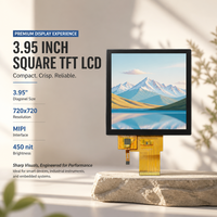 Écran tactile IPS TFT de 3,95 pouces, résolution 720x720, écran LCD carré, couleurs vives, interface MIPI, module LCD 450 nit pour maison intelligente