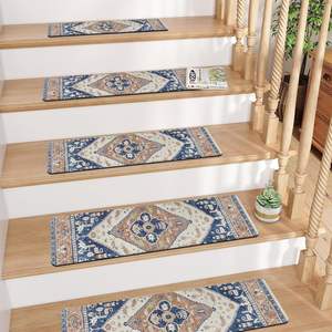 Custom Design Persian 8x30 "tappetini per scale in gomma per interni antiscivolo pedane moquette per gradini in <span class=keywords><strong>legno</strong></span> - Product Image 4