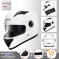 Nouveau casque de moto intégral rétro Super September, matériau ABS, double visière, doublure en coton, taille réglable, homologué DOT
