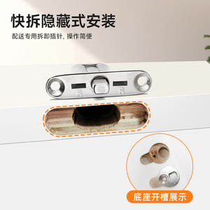 Bisagra para Muebles de Aleación de Zinc y Hierro con Cierre Suave y Montaje Empotrado para Puertas de Tocadores y Armarios, Diseño Minimalista - Product Image 5