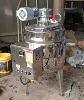 Homogénéisateur rotatif chauffant à double enveloppe en acier inoxydable SUS304 de 100 litres à vitesse réglable pour shampoing, détergent et cosmétiques