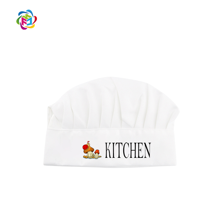 Sublimation Textlie Adult Kids Adjustable Baker Kitchen Cooking White Paper Chef Hat