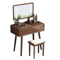 Table de toilette moderne et simple de style nordique en bois massif, bureau, coiffeuse de chambre, table de maquillage d'angle en bois pour salon