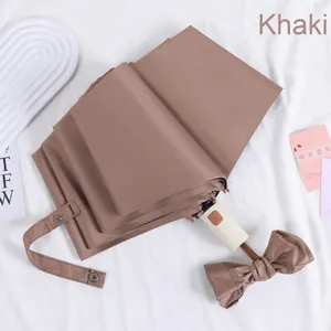 Parapluie pliable pour femme, style japonais et coréen, entièrement automatique, protection UV 70 %, design moderne pour les voyages, en vinyle, résistant au soleil et à la pluie - Product Image 3