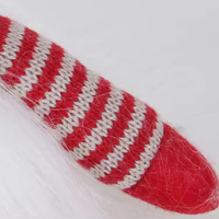 Statue de gnome de Noël en tissu avec lumières LED intégrées, chapeau à motif de renne, décoration de fête d'intérieur, vente en gros