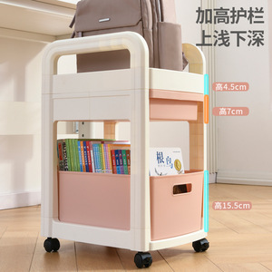 Portable <b>Backpack</b> Organizer With <b>Wheels</b> Multi Tier Book Storage Rack For Students Office Use - Product Image 3