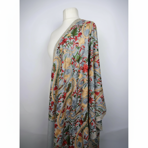 Elegant Hand Embroidered Winter <b>Shawl</b> Soft Pink Kashmiri Wool Solid Pattern Stylish Cozy <b>Wrap</b> Accessory for Women Fashion - Product Image 1