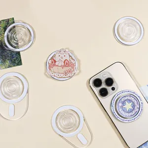Kunshan Krell Acrylic Poppings Phone Socket Custom Sublimation Mobile Phone Grip Custom Magnetic Custom Phone Grip