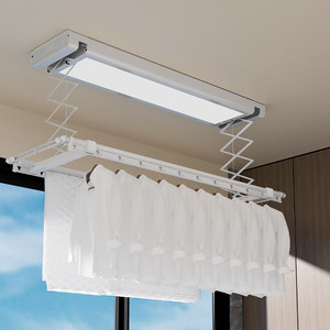 Tendedero telescópico eléctrico ultrafino inteligente con pantalla grande, iluminación LED y control remoto. - Product Image 1