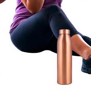 Bouteille d'eau en cuivre écologique de qualité alimentaire, résistante au lave-vaisselle et à l'eau bouillante, anti-corrosion, avec infuseur à thé pour 350ml-1000ml - Product Image 2