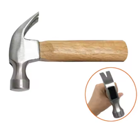Marteau à griffes de qualité industrielle et de bricolage personnalisable OEM, acier de qualité, manche en bois, poignée droite, outil à main - Prix de vente en gros d'usine