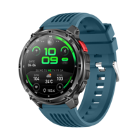 Montre connectée pour homme HT33, écran LED 1,7 pouce, lampe torche, appels Bluetooth, boussole, surveillance de la santé, batterie 1100 mAh, FitCloudPro