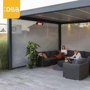 Pergola moderne à persiennes Pare-soleil extérieur avec cadre en aluminium et toit en métal réglable et étanche à la pluie, terrasse <span class=keywords><strong>de</strong></span> <span class=keywords><strong>jardin</strong></span> - Product Image 3