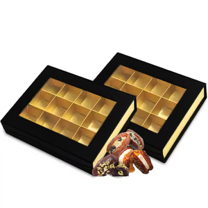 Cao Cấp Tùy Chỉnh Truffle Sô Cô La Kẹo Trái Cây Sấy Khô Lát Lưới Bao Bì Từ Thanh Sô Cô La Hộp Với Nắp Rõ Ràng - Product Image 3