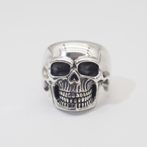 Classique 925 Argent Plaine Anneau <span class=keywords><strong>De</strong></span> Crâne Pour Hommes - Product Image 4