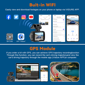 Mini Caméra de Tableau de Bord WiFi 4K pour Voiture avec Enregistreur Vidéo, Boîte Noire de Voiture, Caméra de Rétroviseur, Mini DVR de Voiture, Caméra de Tableau de Bord pour Voiture, Usine - Product Image 3