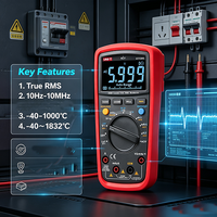 UNI-T UT139S True RMS Digital Multimeter 6000 Count CAT III 600V EBTN Display LoZ LPF NCV Penguji Suhu untuk Teknisi Listrik