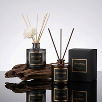 Nouvelle Arrivée Bouteille d'aromathérapie en verre écologique sans flamme 50ml 100ml 120ml 150ml 200ml Diffuseur à bâtonnets Couleur et logo personnalisables