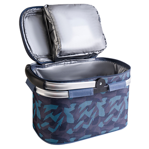 Cesto Frigo Portatile per 2 Persone, Ideale per Campeggio, Viaggi e Picnic Estivi, Set Completo Personalizzabile con Manico in Alluminio - Product Image 3
