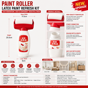 BKW <b>Roller</b> Latex <b>Paint</b> Refresh Kit Easy Wall Renovation Repair Tool Water-Based Smooth Finish - Product Image 4